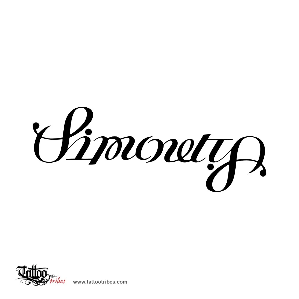 Tattoo image of Simonetta, Ambigram