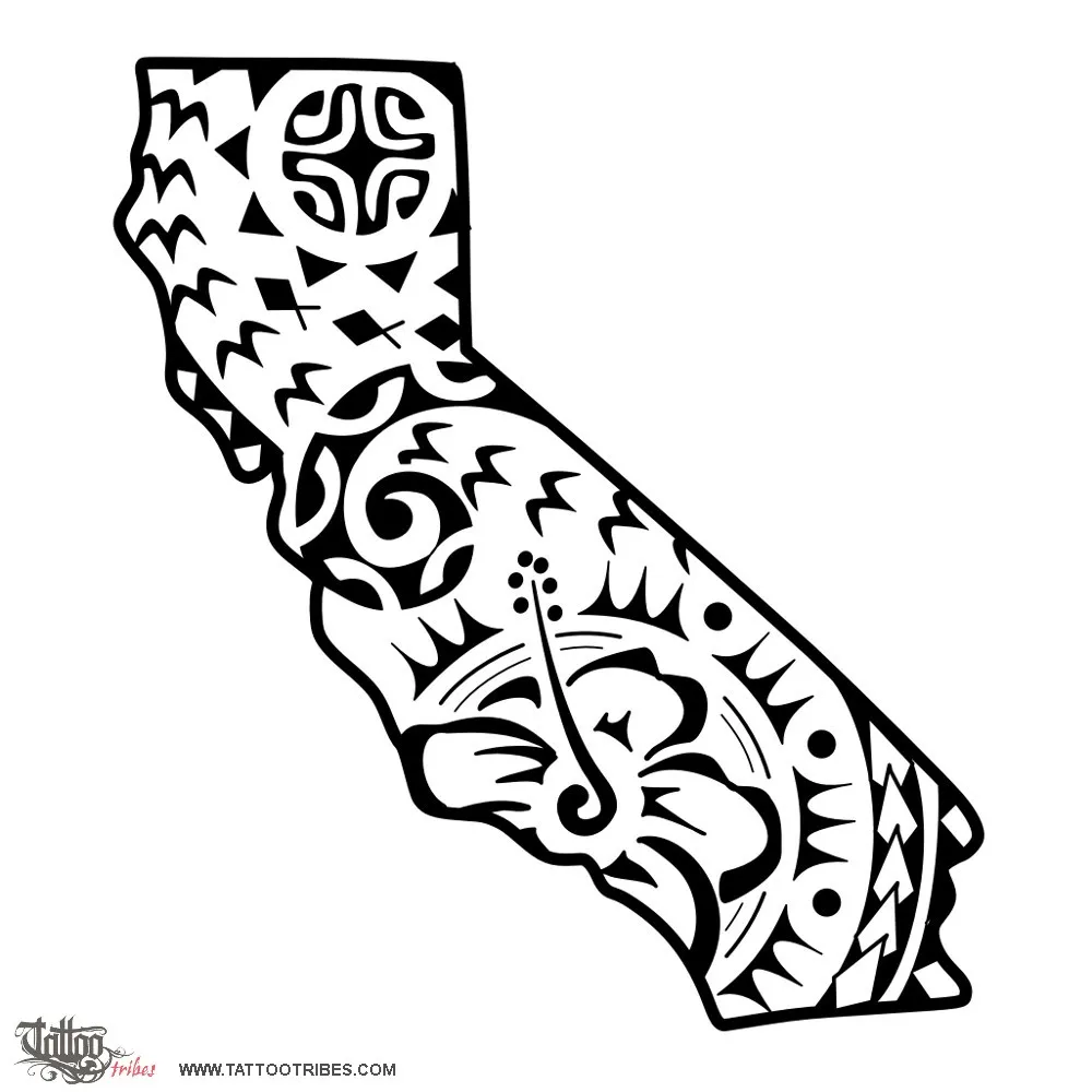 Tattoo image of California, Voyage