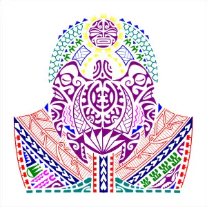 Polynesian family protector half sleeve
tattoo