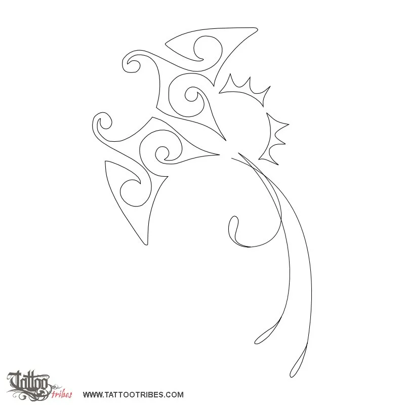 Stencil outline of Manta, Voyage, persistence
