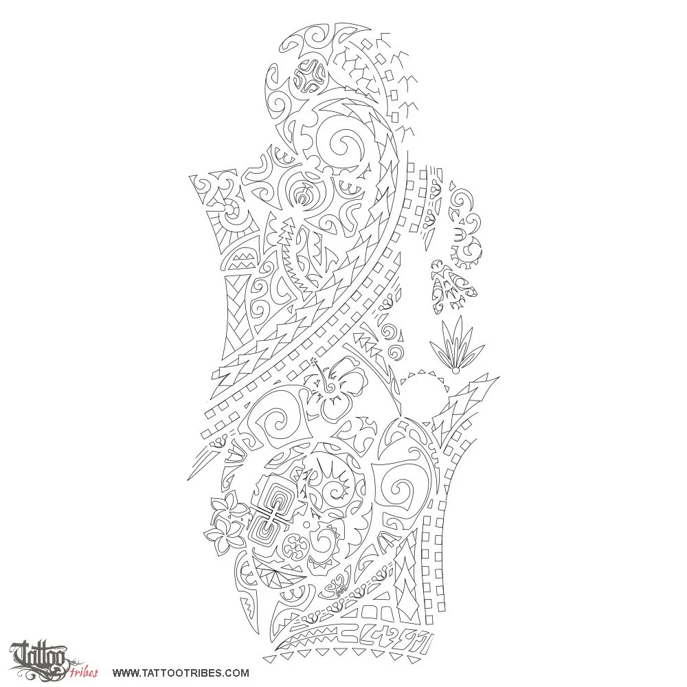 Stencil outline of Rerenga, Voyage, journey