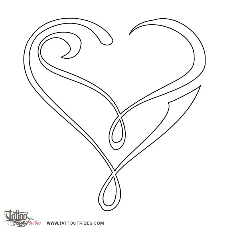 Stencil outline of L+L heart, Bond