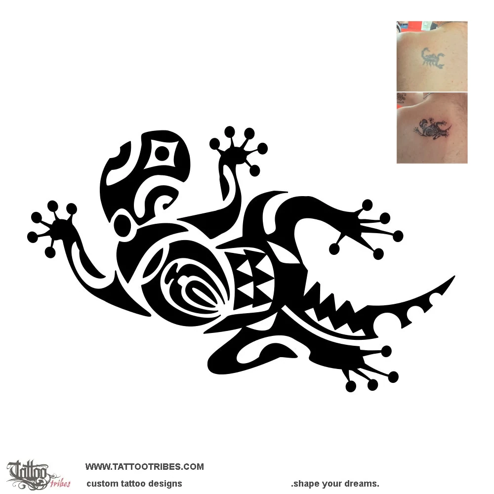 Tattoo image of Tito coverup 2, Lizard