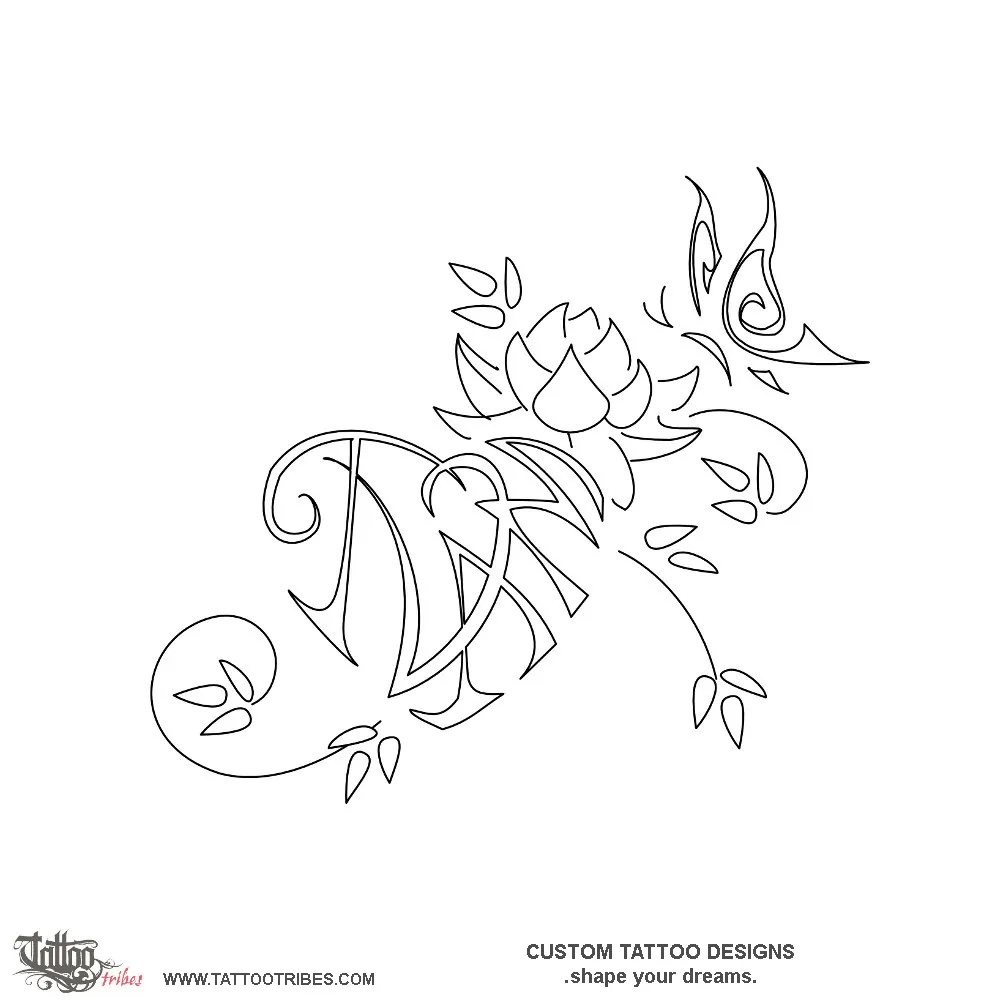 Stencil outline of T+V+A+M heart, Family