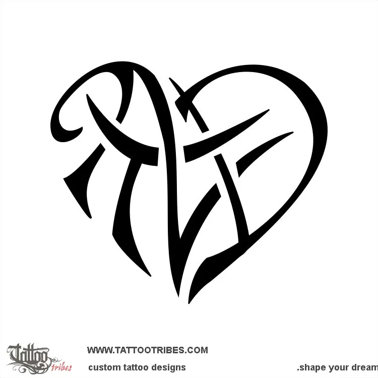 Tattoo image of N+T+D Heart, Union