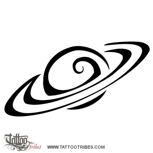 Tattoo image of Saturn, Karma, trials
