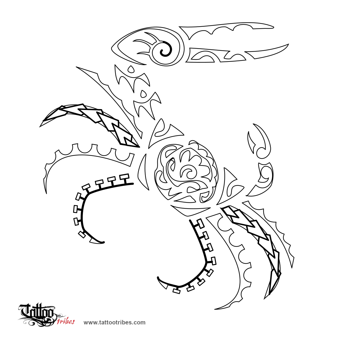 Stencil outline of Fiddler crab, Love