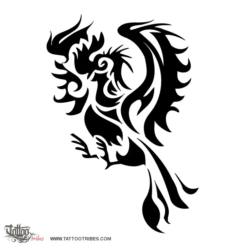 Tattoo image of Tribal rooster, Courage, challenge