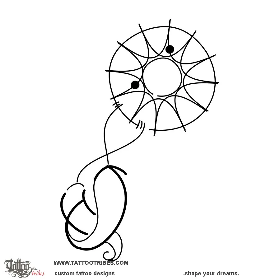 Tattoo image of H+J dreamcatcher, Protection