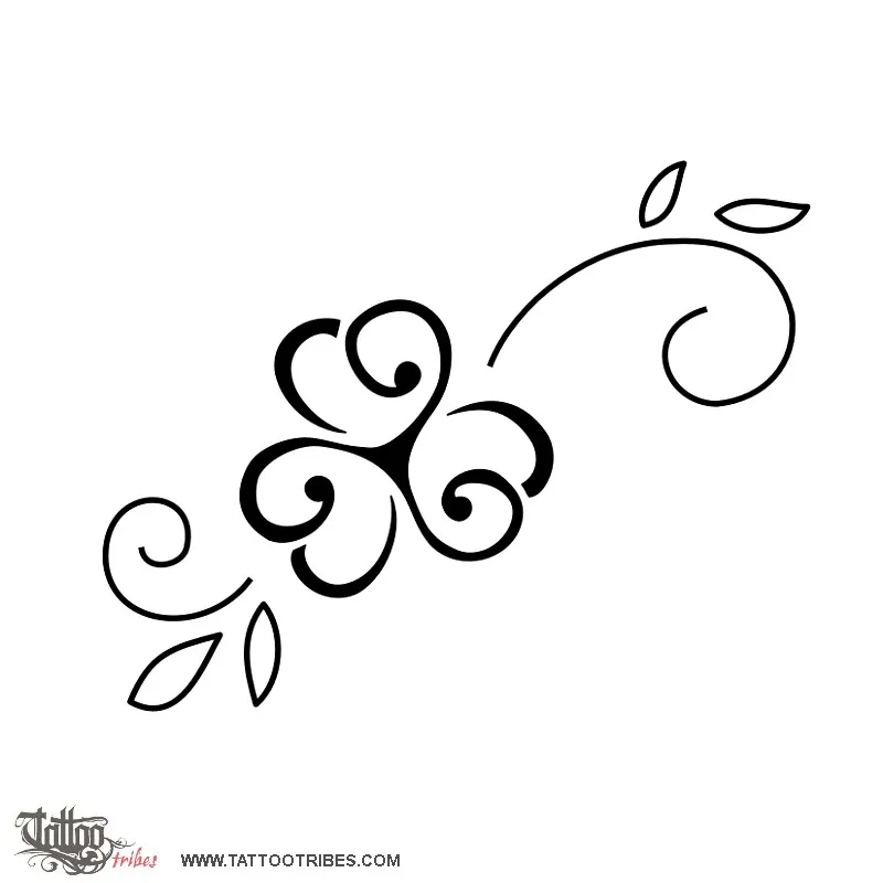 Tattoo image of Triskell clover, Lasting serenity