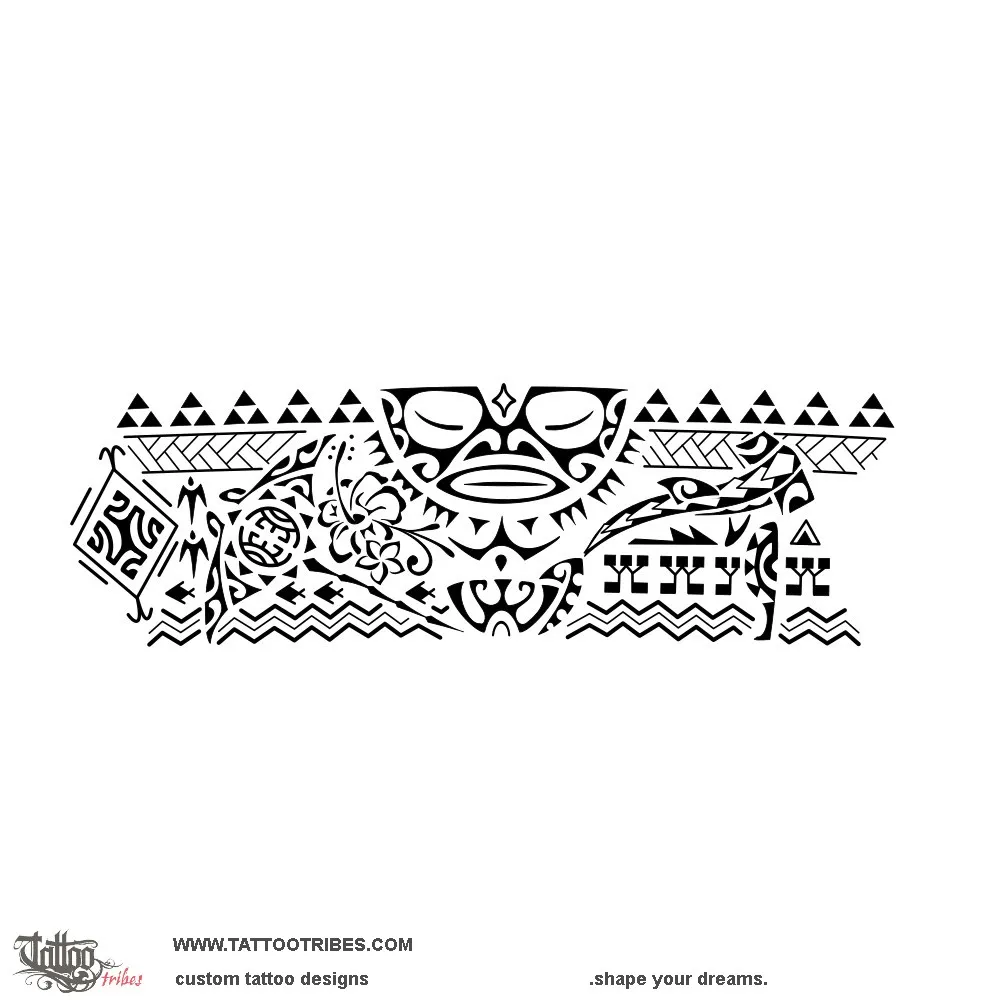 Tattoo image of Koa wahine band, Warrior woman