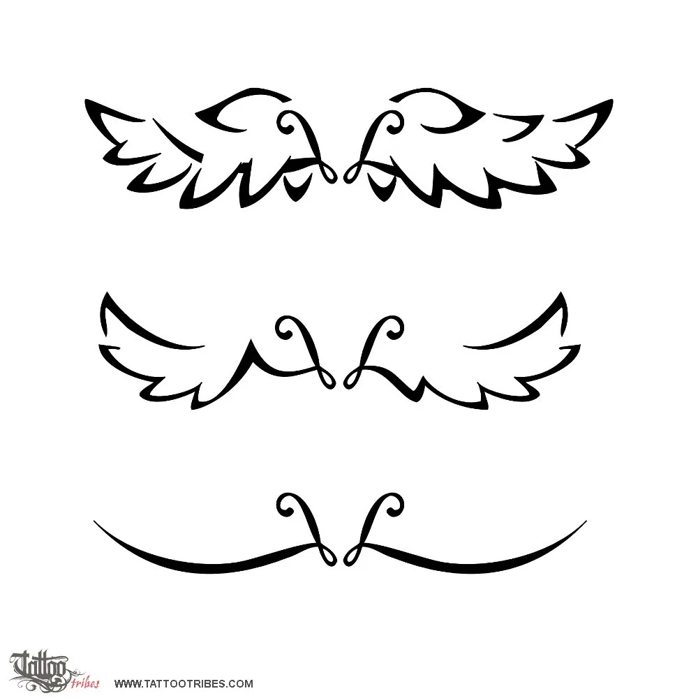 Tattoo image of V+L wings, Bond