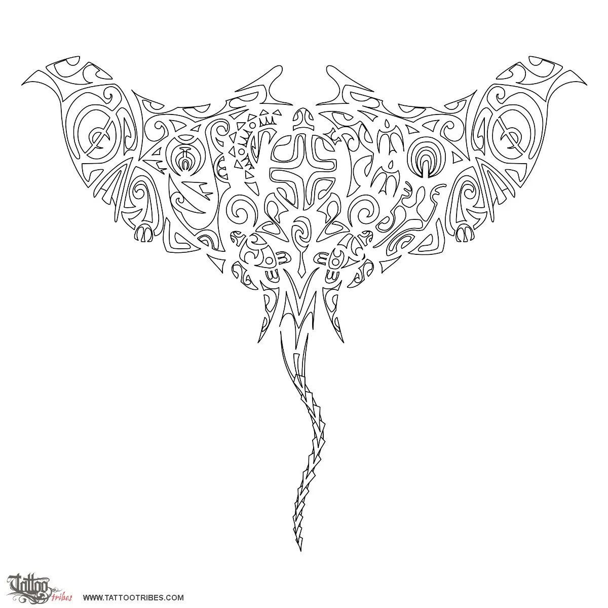 Stencil outline of Stingray, Forever family