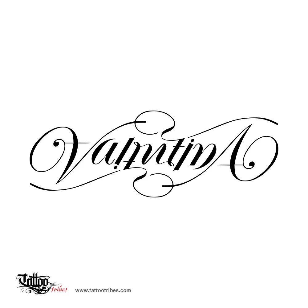 Tattoo image of Valentina, Ambigram