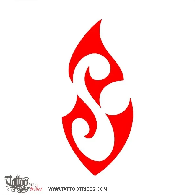 Tattoo image of S+V flame, Passion