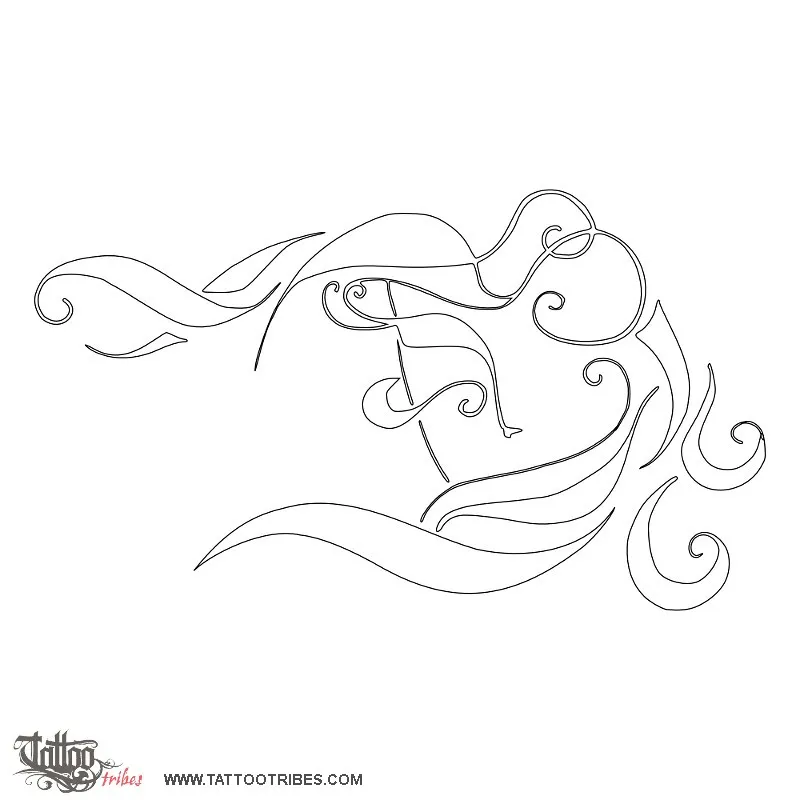 Stencil outline of Venus, Beauty, charm