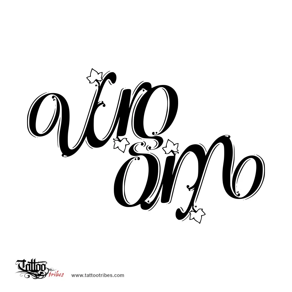 Tattoo image of Vero-Simo, Ambigram
