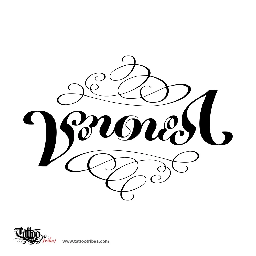 Tattoo image of Veronica, Ambigram
