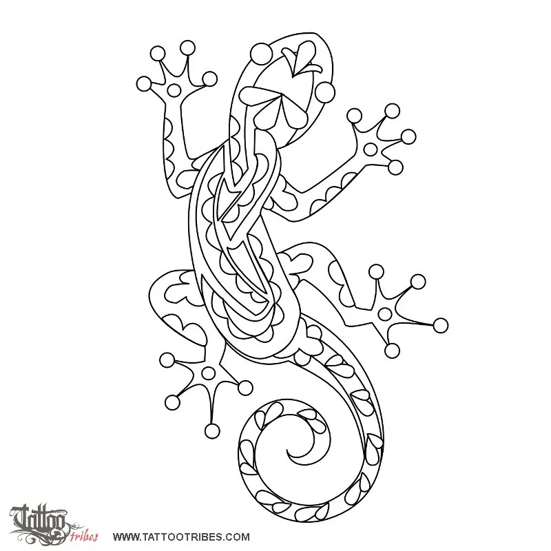 Stencil outline of Figure 8 gecko, Protection