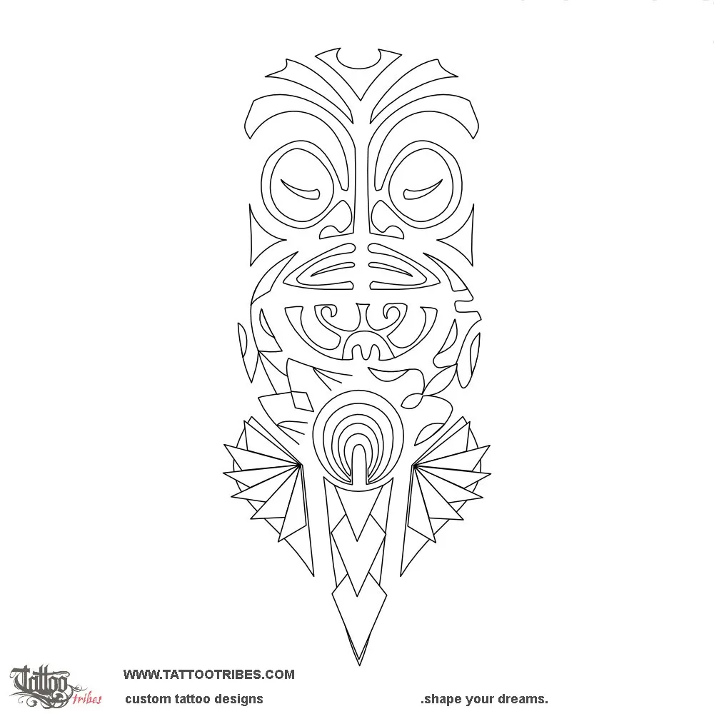 Stencil outline of Atua, Ancestors,deities