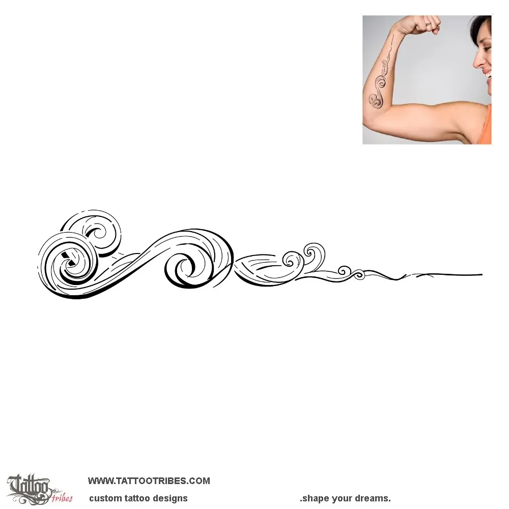 Tattoo image of Sea, Stylized waves