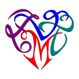 Z+V+M+T letters heart tattoo