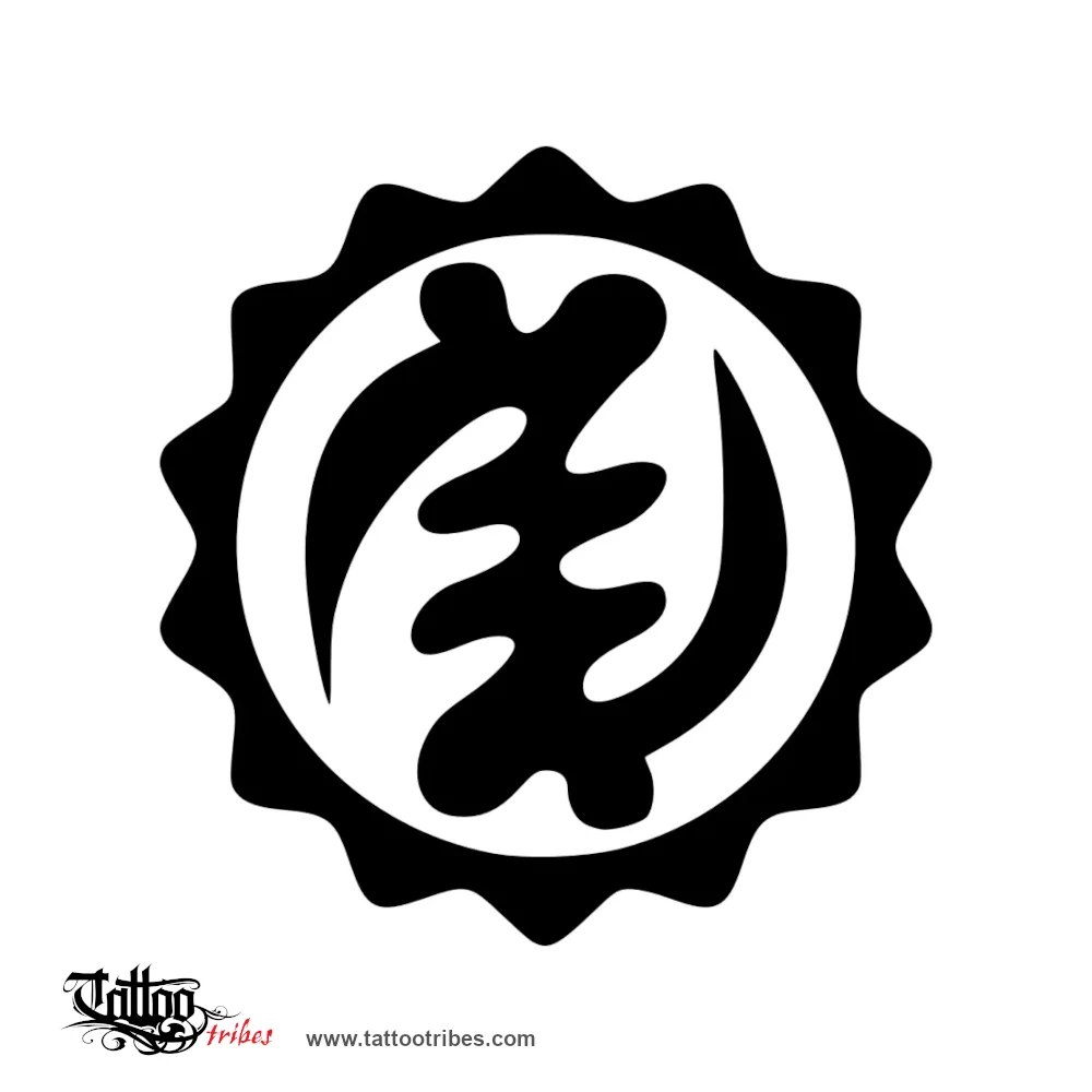 Tattoo image of Nyame Ye Ohene, Except for God