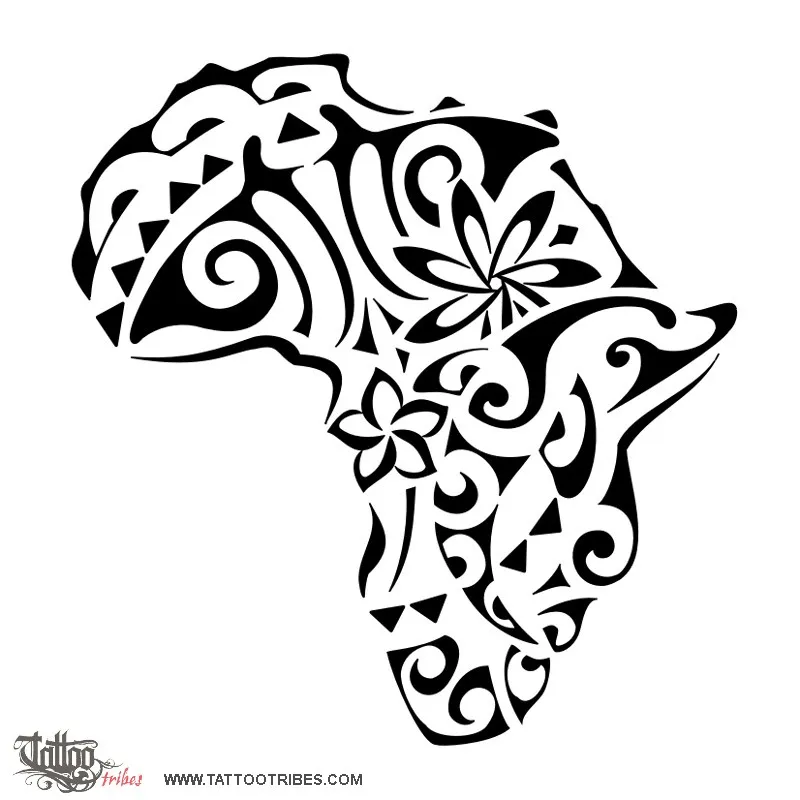 Tattoo image of Africa, Freedom, rebirth