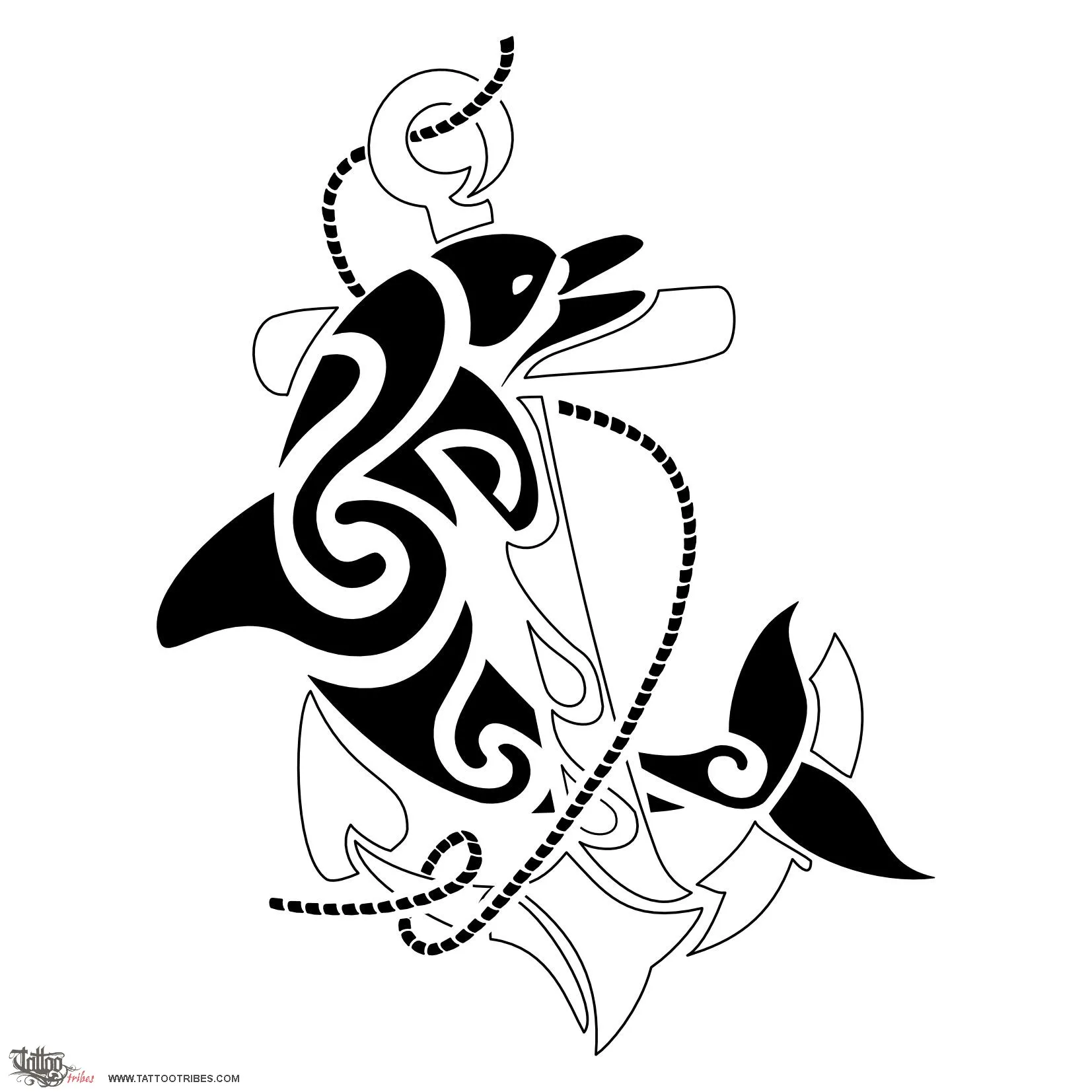 Anchor and dolphin