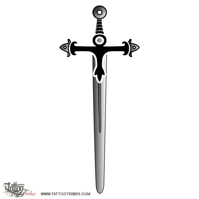 Tattoo image of Sword and ankh, Life, valiance