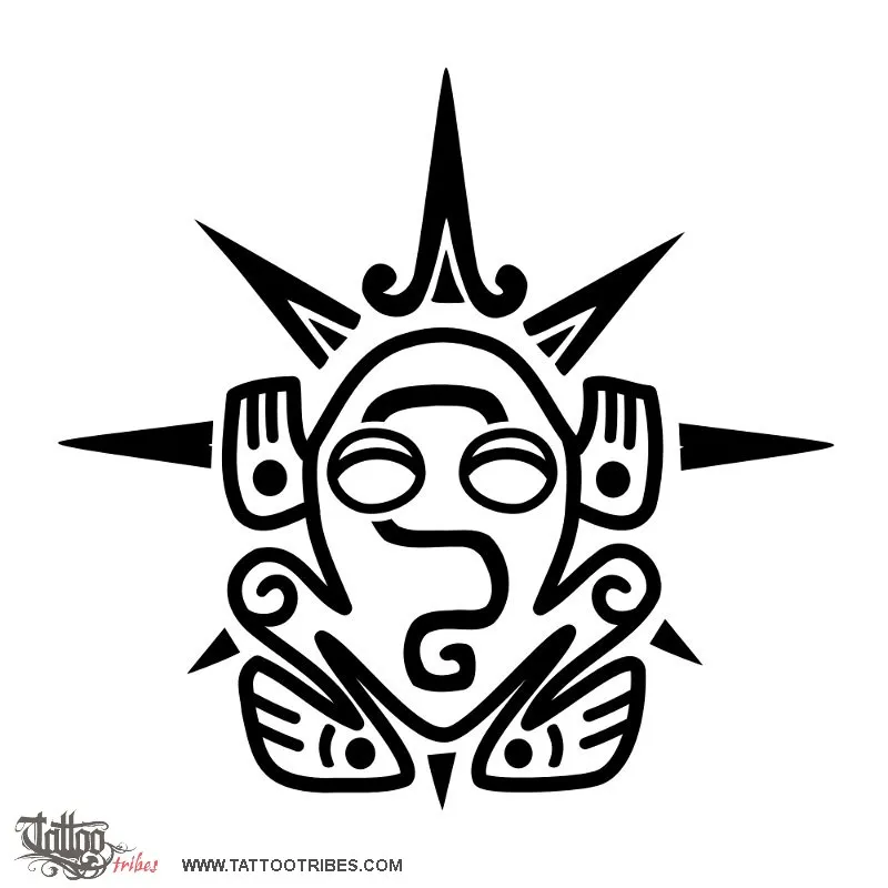 Tattoo image of Mayan frog, Life