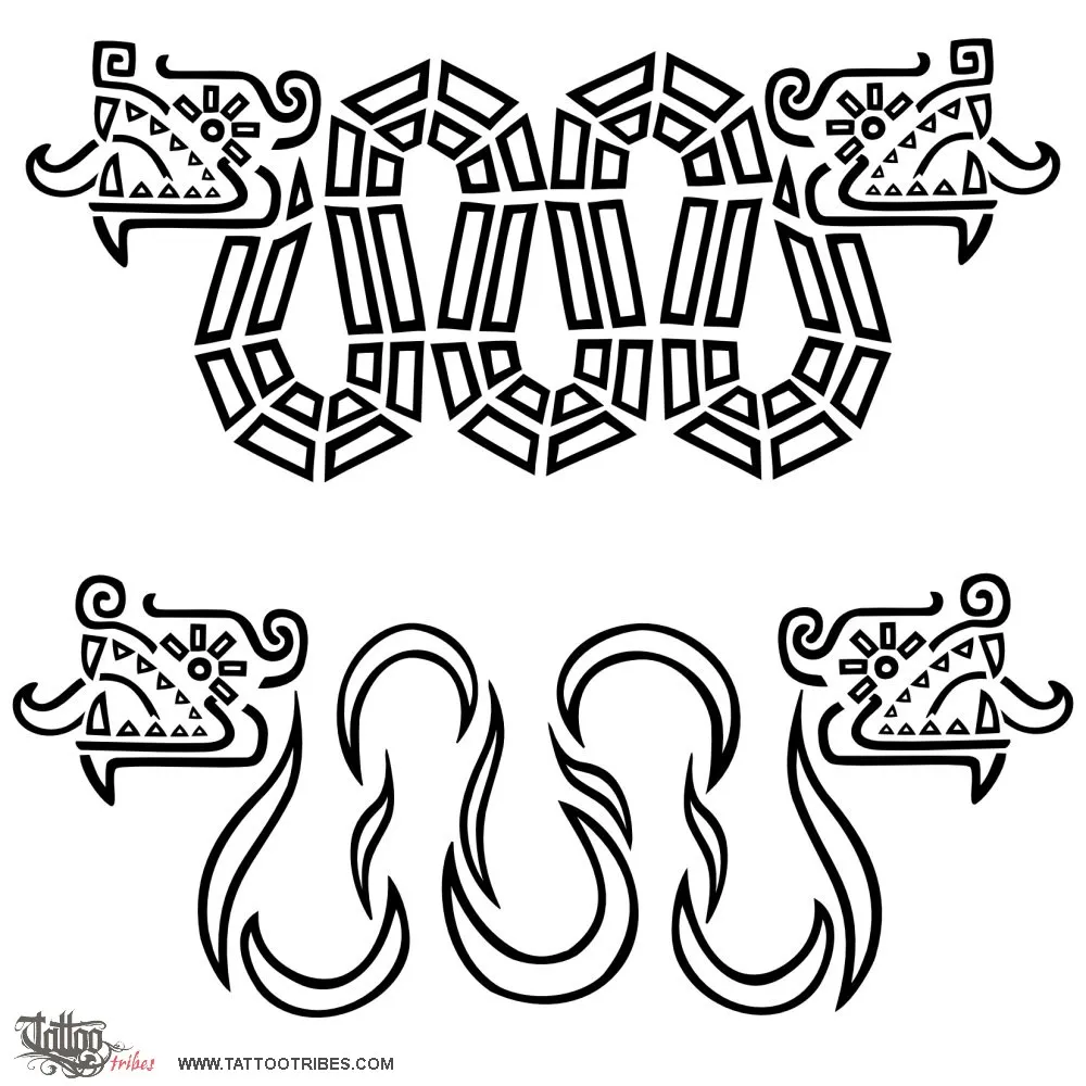 Tattoo image of Double-headed serpent, Sacred to the gods