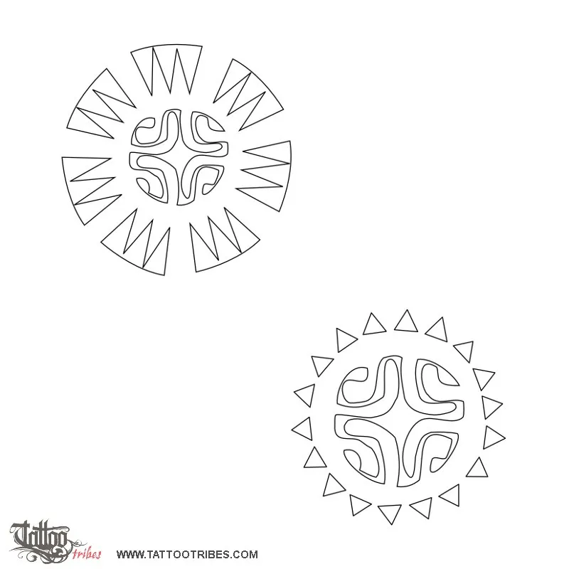 Stencil outline of Sun