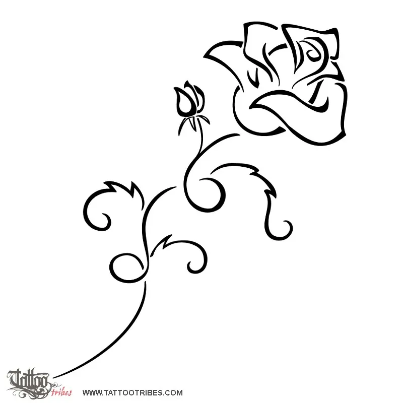 Tattoo image of Blooming rose, Perfection, love