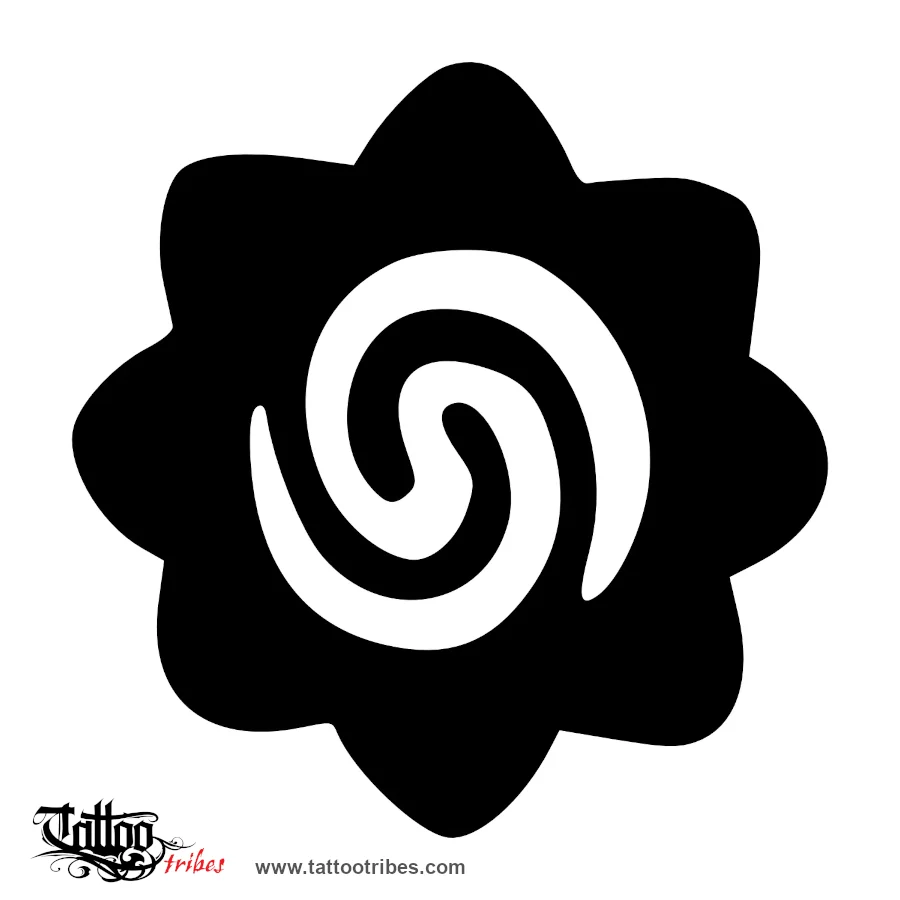 Tattoo image of Borneo rosette, Protection, valiance