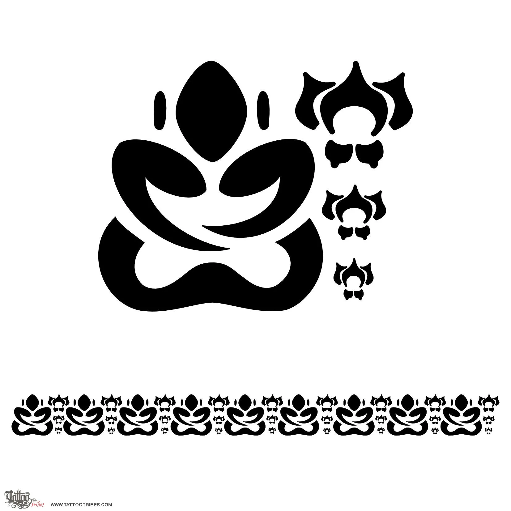 Tattoo image of Nine Buddhas, Protection
