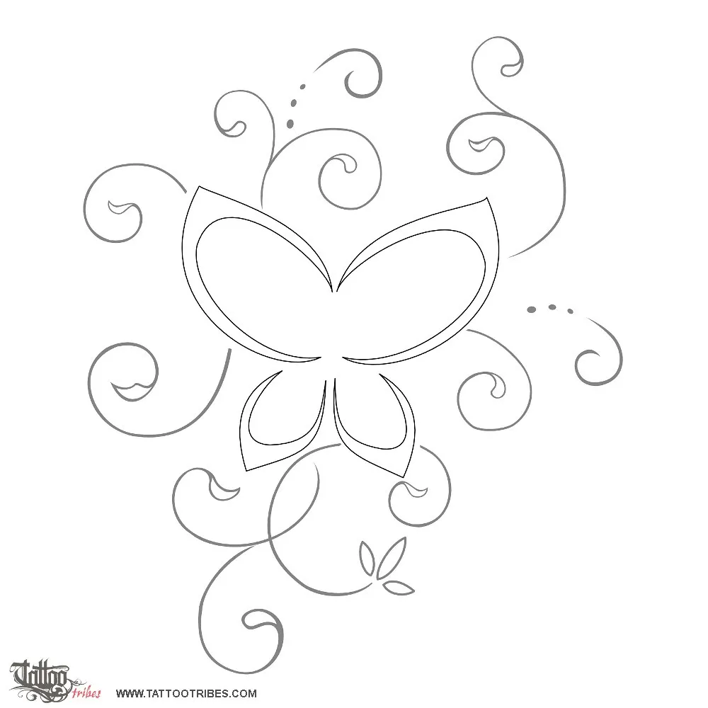 Stencil outline of Butterfly, Soul