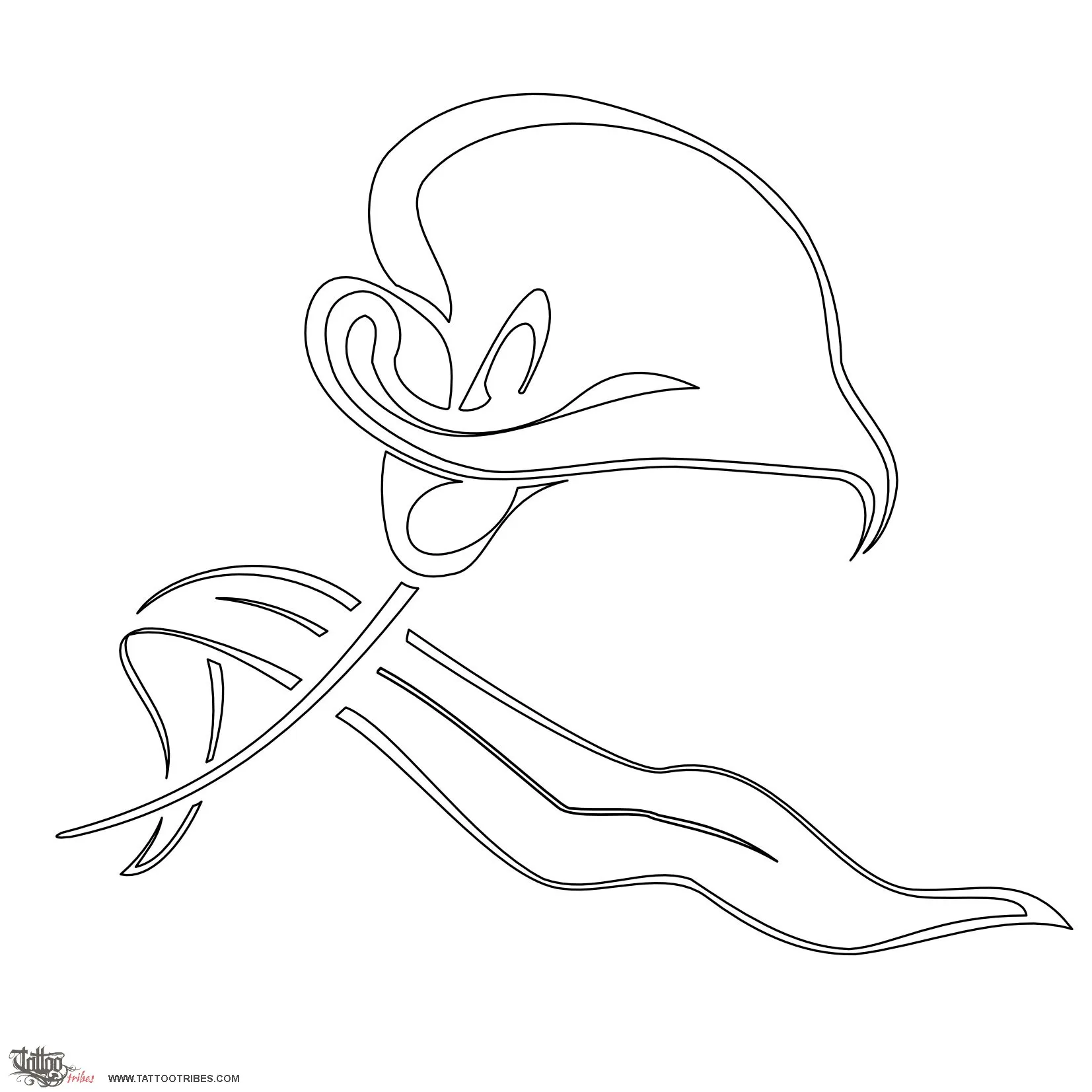 Stencil outline of Calla lily, Elegance, beauty