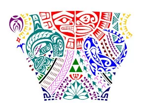 Tlingit and Polynesian forearm sleeve tattoo symbols chart
