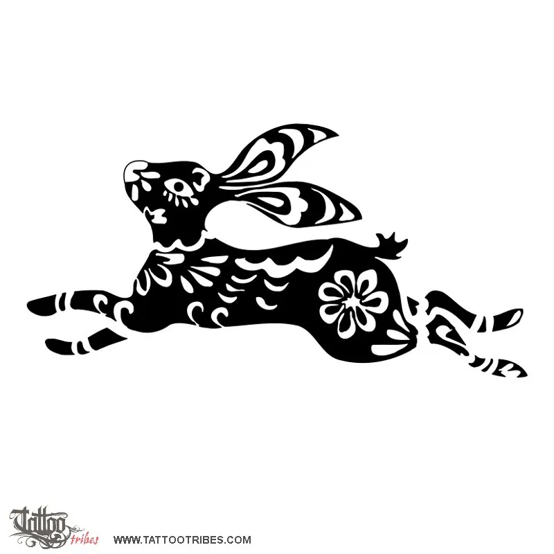 Tattoo image of Rabbit, Chinese zodiac