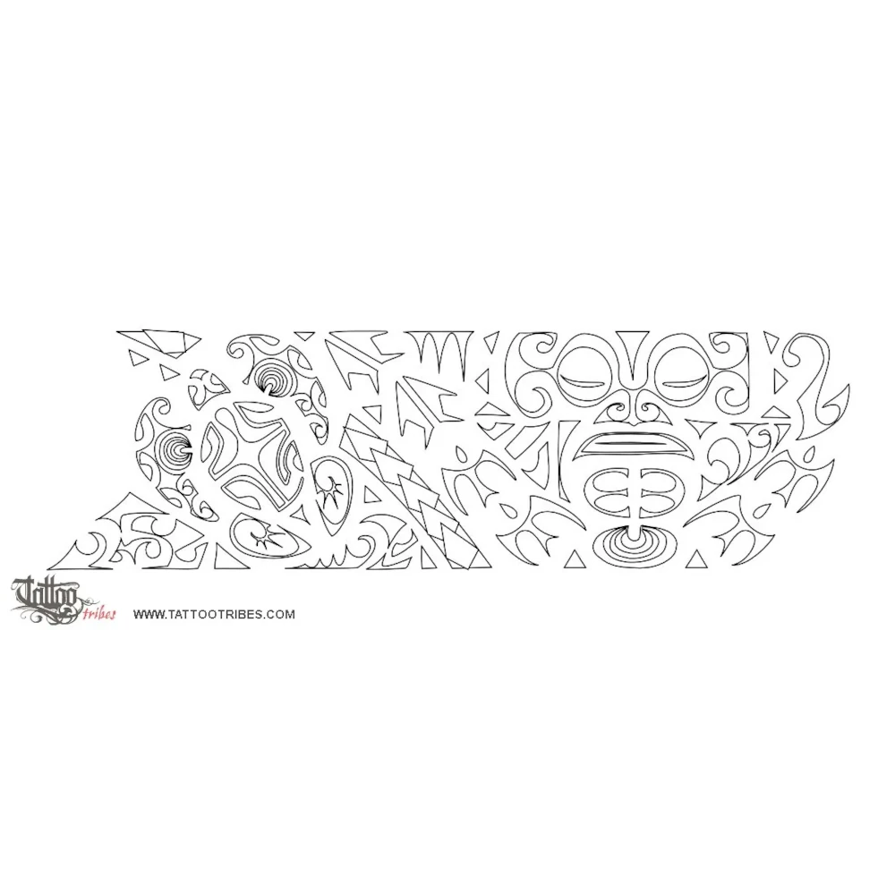 Stencil outline of Whakapapa, Lineage, descent