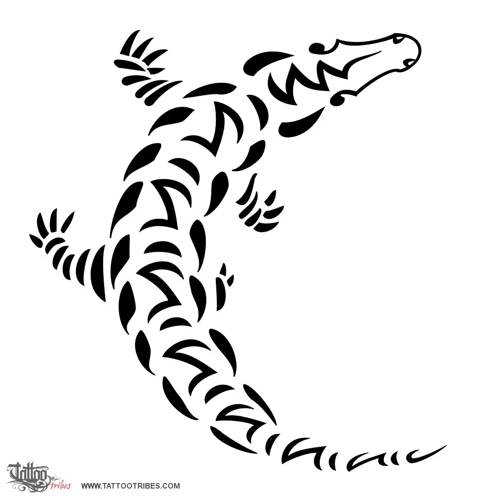 Tattoo image of Crocodile, Strength, protection