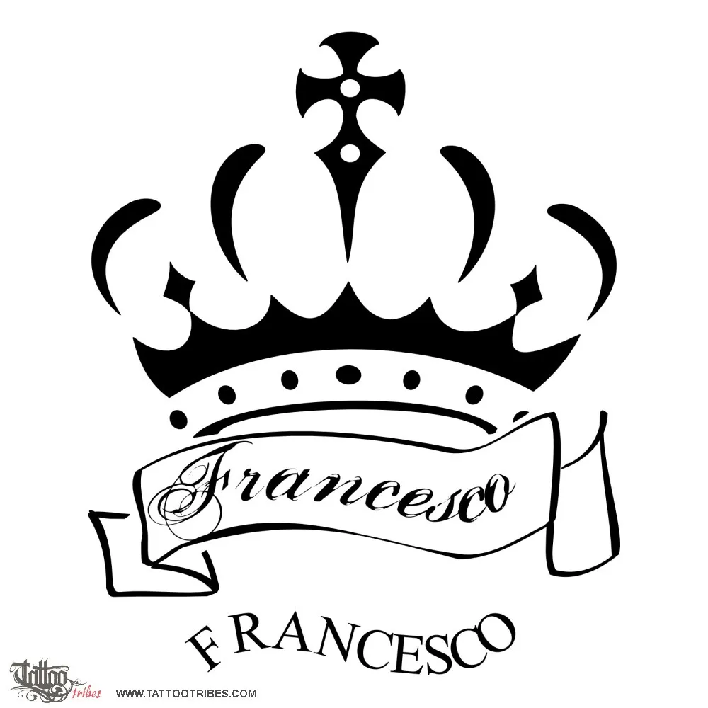 Tattoo image of Crown and banner, Royalty