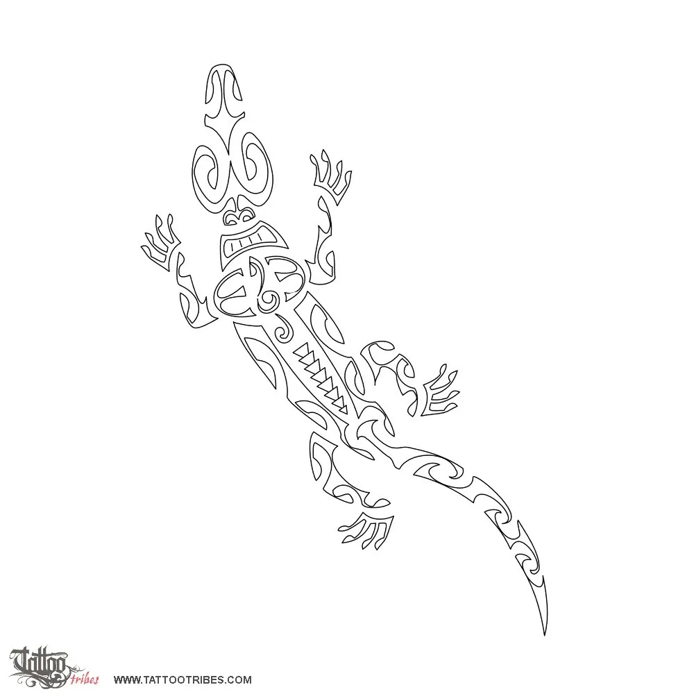 Stencil outline of Karakotaera, Crocodile