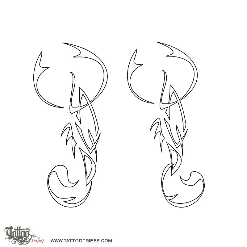 Stencil outline of Scorpion, Davide