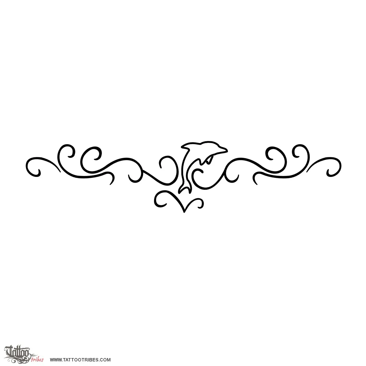 Tattoo image of Dolphin lower back, Joy, friendship