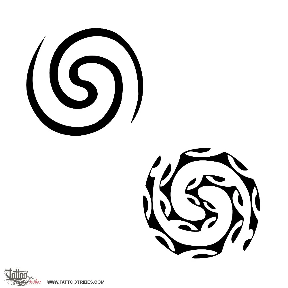 Tattoo image of Double spiral, Balance