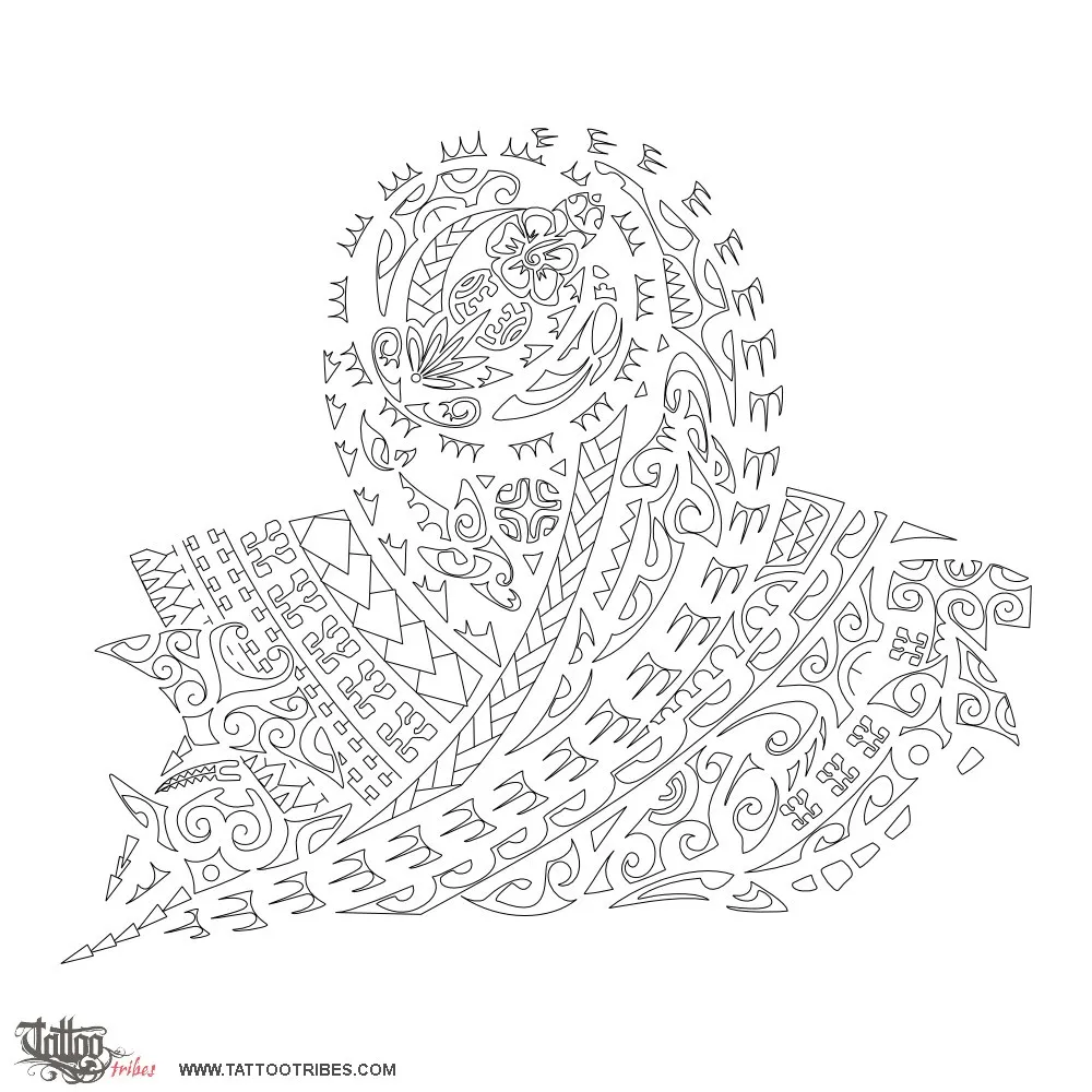 Stencil outline of Ruku, Diving