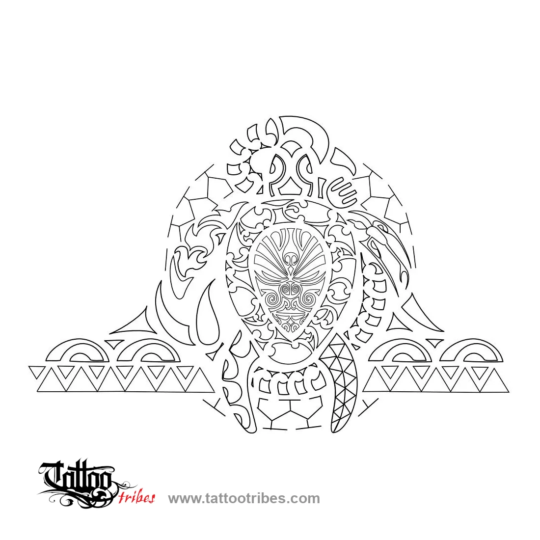 Stencil outline of Marangai, Elements