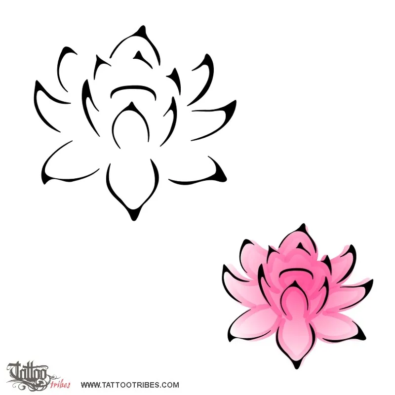 Tattoo image of Lotus flower, Perfection, overcoming difficulties